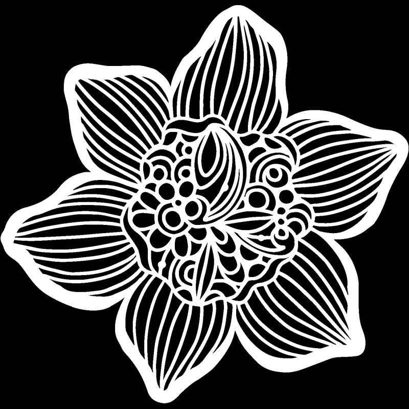 The Crafters Workshop 6x6 Stencil Cupped Daffodil