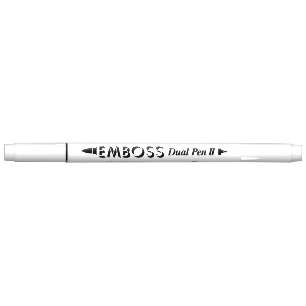 Tsukineko Dual Emboss Pen Ii Clear - Brush Tip