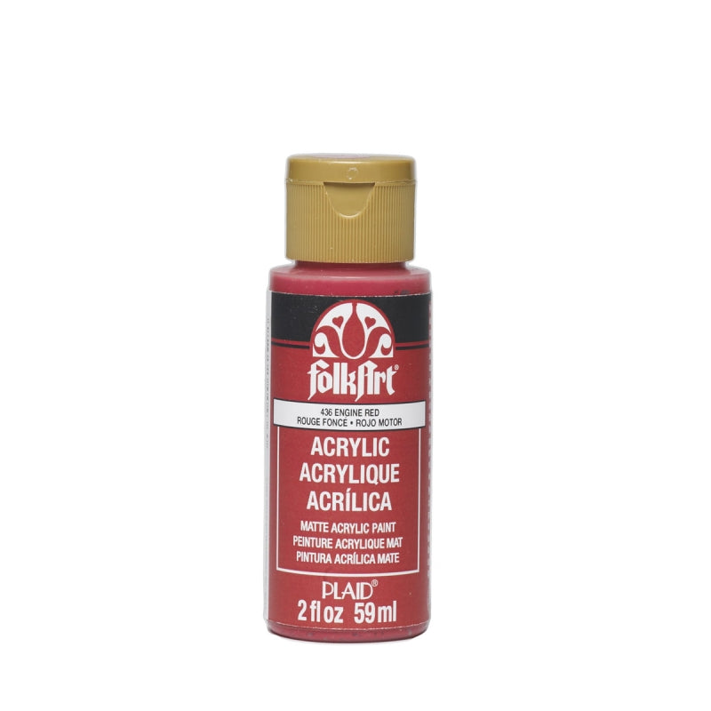 Engine Red Folkart- 2oz