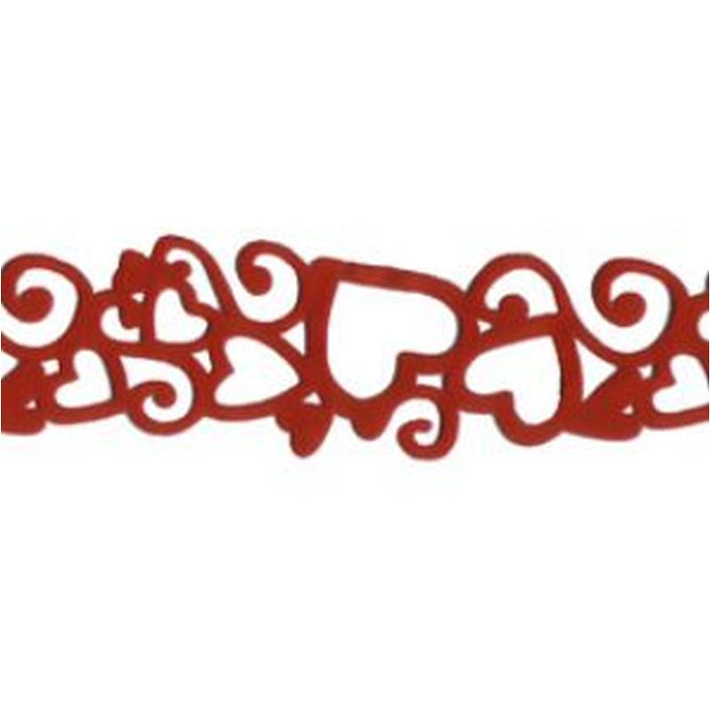 Maya Rd Velvet Heart Trim - Rich Red