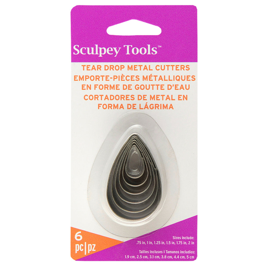 Sculpey Graduated Cutter Set: Tear Drop, 6 Pc