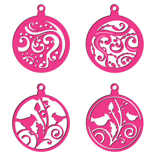 Artdeco Creations Swirls & Birds Bauble Tags