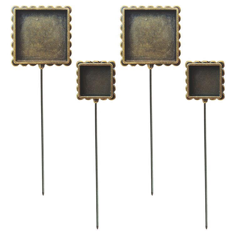 Spellbinders Square Hatpin - Bronze