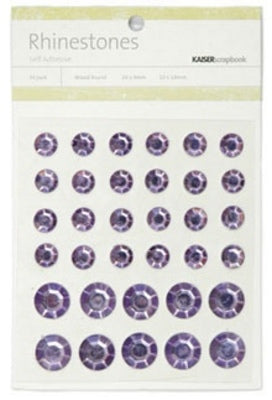 Kaisercraft Mx Round Rhinestones - Lilac