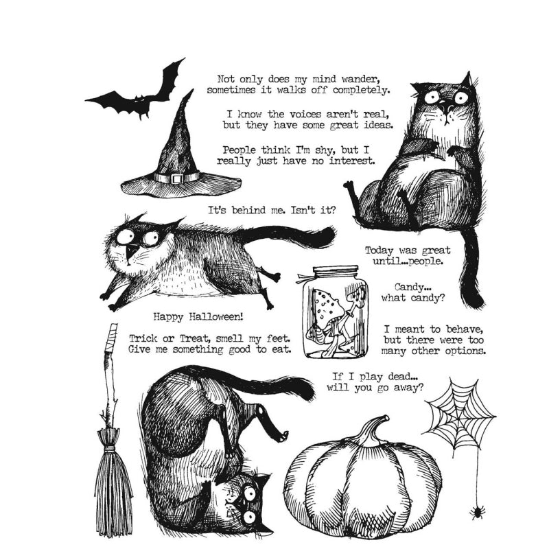 Art Gone Wild Snarky Cat Halloween