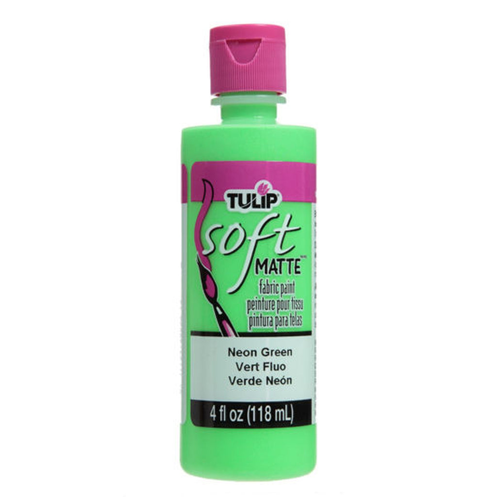 Tulip Neon Tropical Green Soft Matte Fabric Paint 4oz