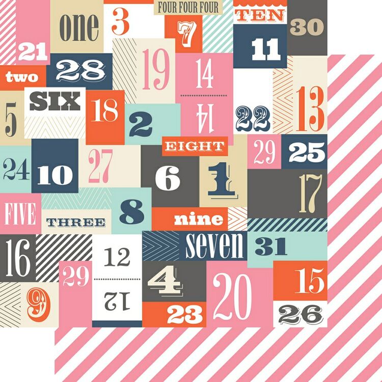 Teresa Collins Designs Numbers 12x12 Paper (10)