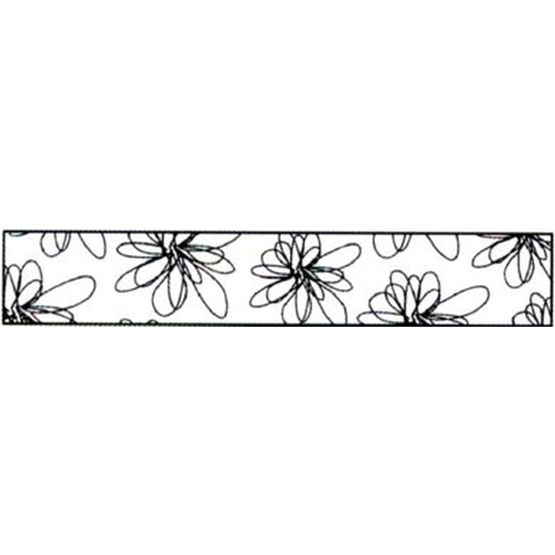 Maya Rd Sheer Doodle Floral Ribbon