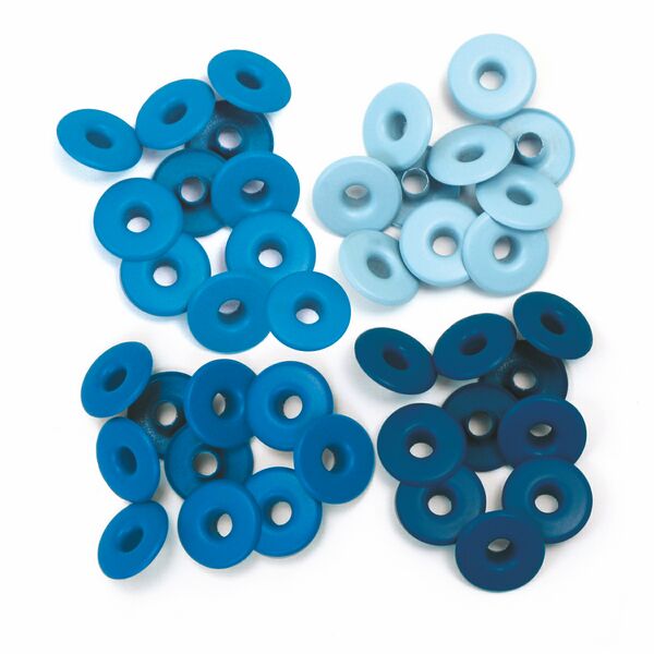 We R Memory Keepers Wide Eyelets - Aluminium Blue