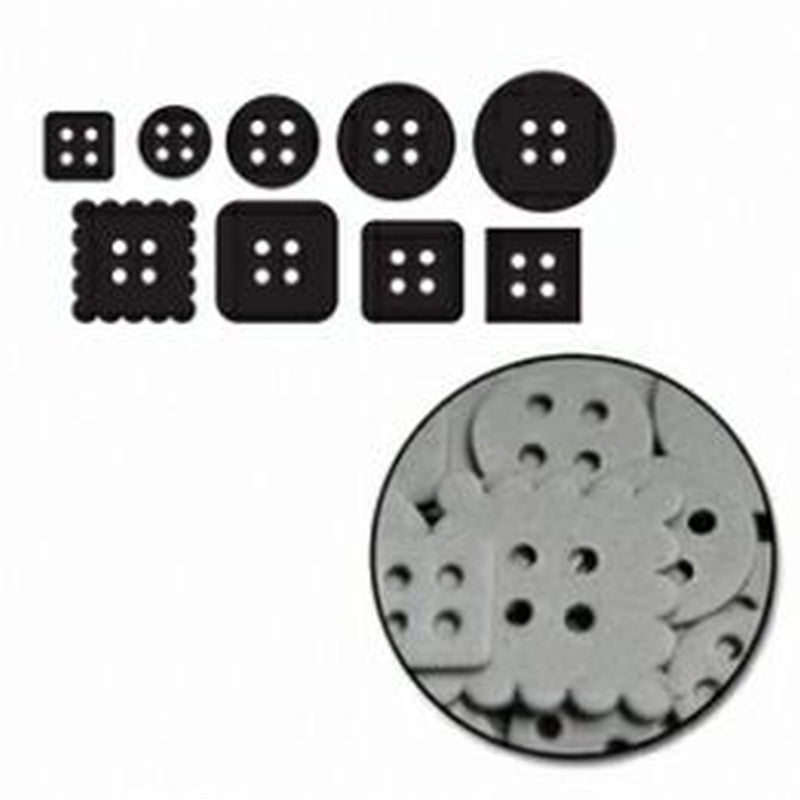 Maya Rd Buttons Mini Chipboard Set