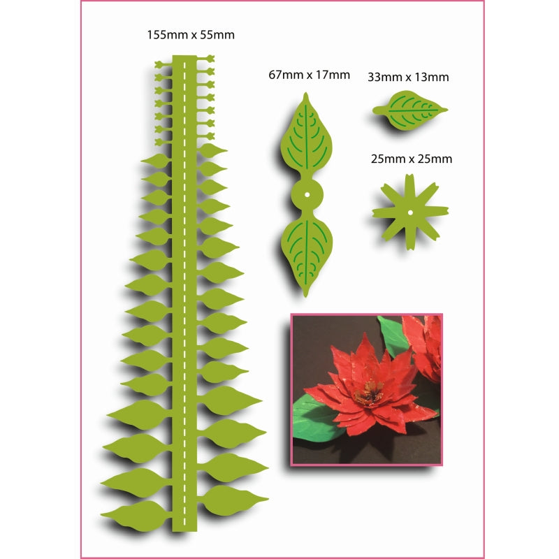 Sharon Callis Crafts Poinsettia - Small Christmas Flowers & Foliage Collection