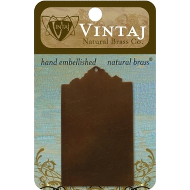 Vintaj Natural Brass Co. 53x30mm Large Ornate Tag