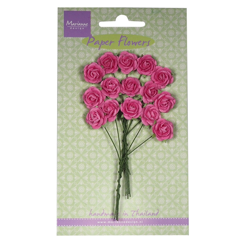 Marianne Design Roses - Bright Pink Flower Embellishments