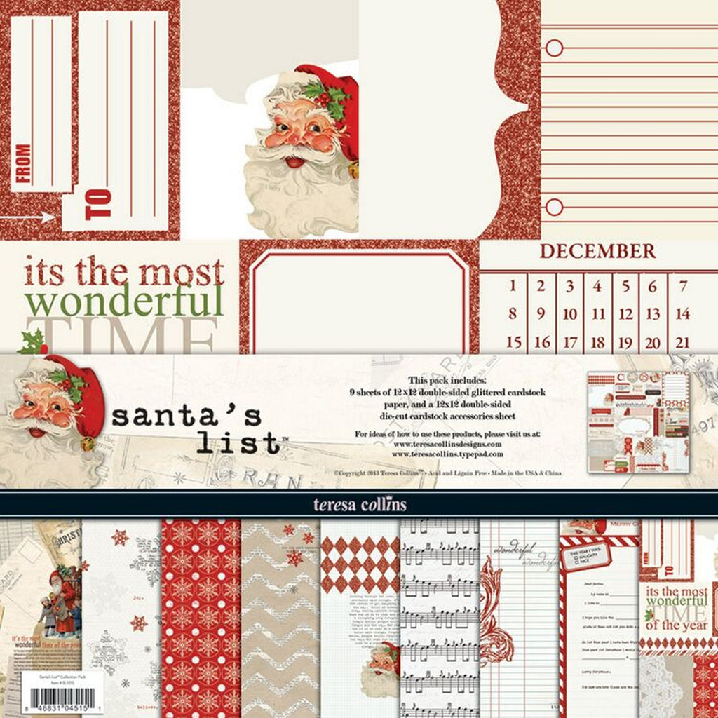 Teresa Collins Designs Santa's List Collection Pack Single Packs