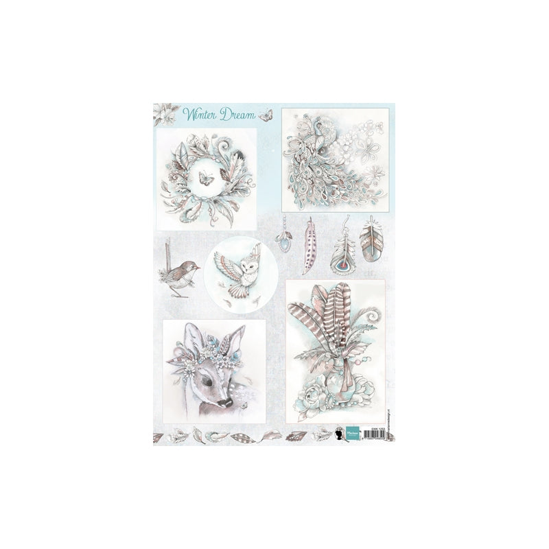 Marianne Design Winter Dream - Blue Packs Of 10