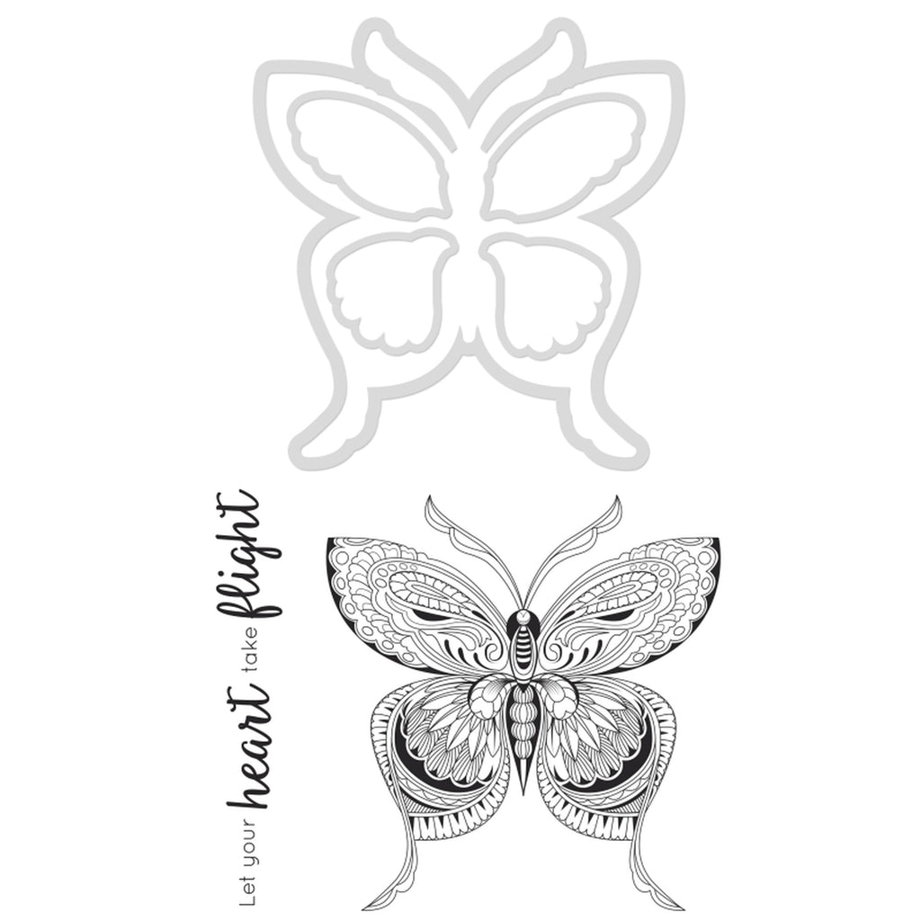 Kaisercraft Decorative Die & Stamp Butterfly