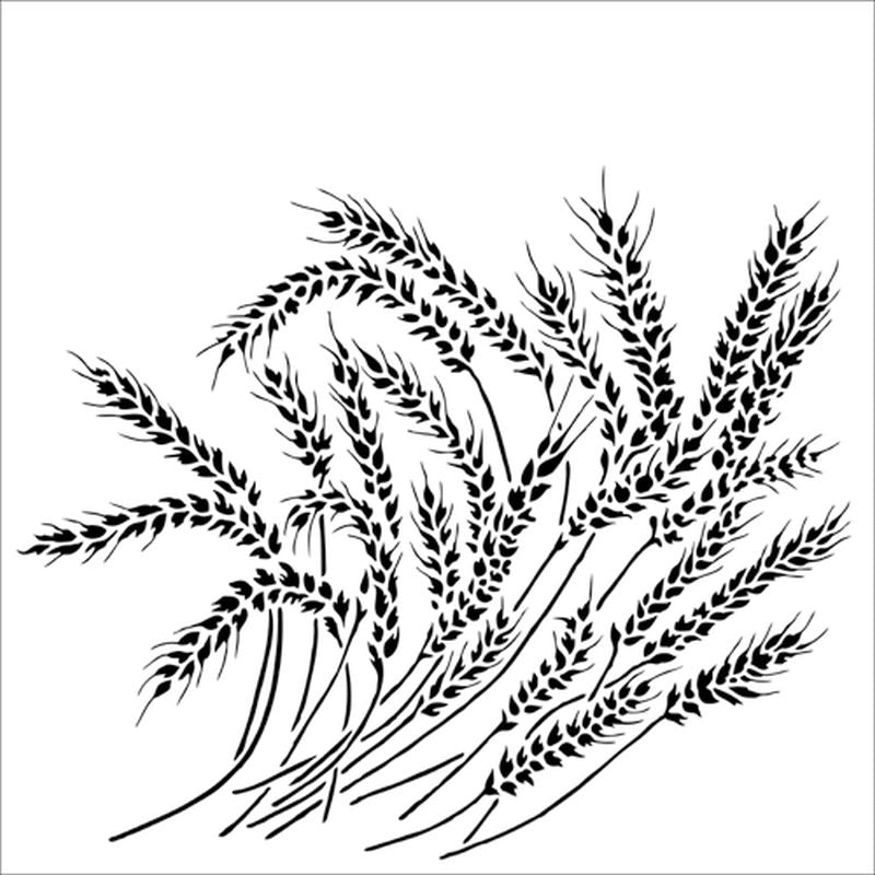 The Crafters Workshop 12x12 Stencil Wheat Stalks