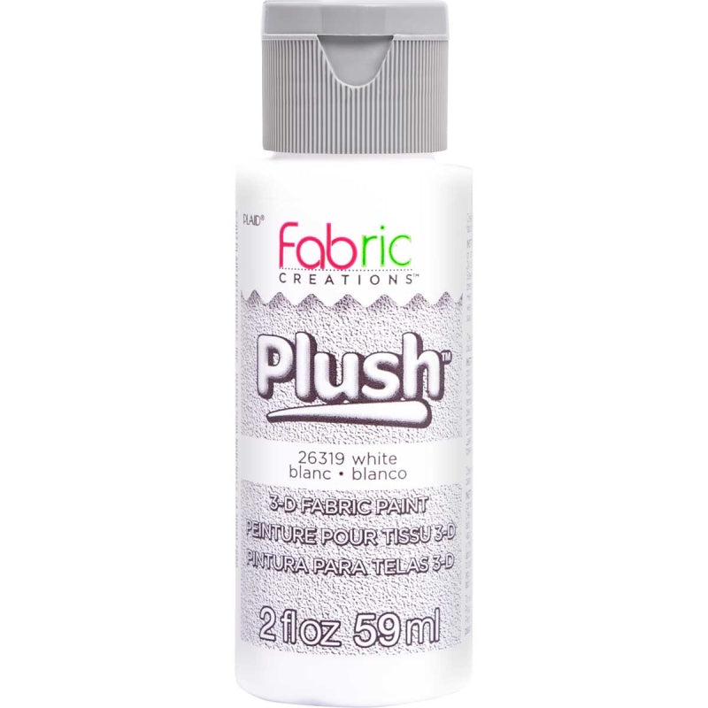 White Plush 3d Fabric Paint 2oz