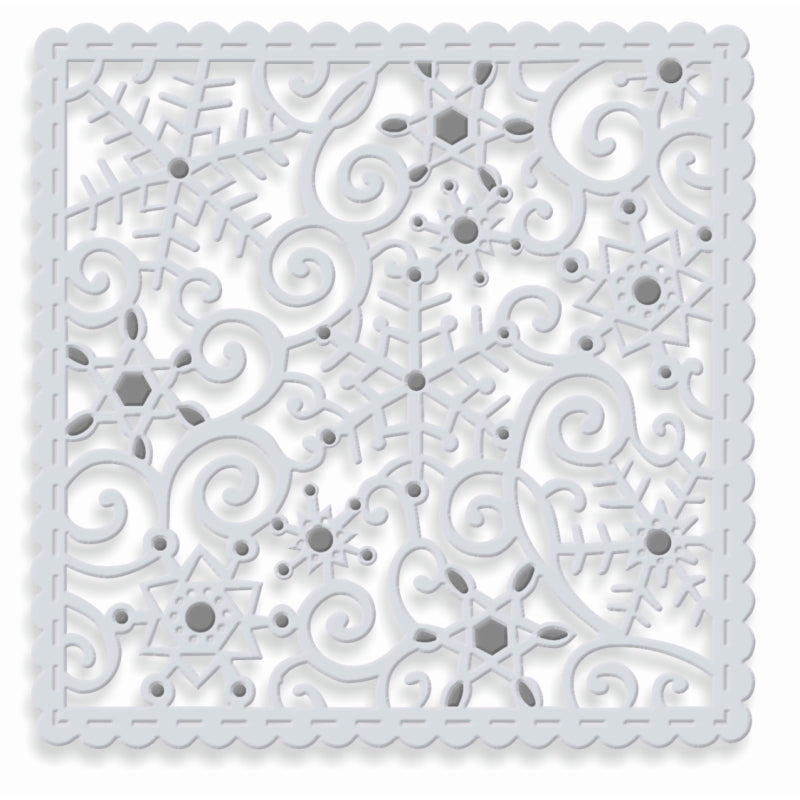 Sue Dix Sparkling Snowflakes Square Sweet Dixie Cutting Die