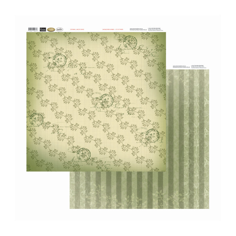 Artdeco Creations Con Line Of Leaves Packs Of 10 Sheets