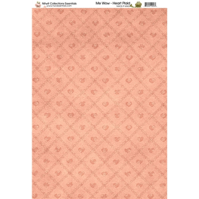 Nitwit Collections Essentials Heart Plaid Paper A4 Pack Of 10 Sheets