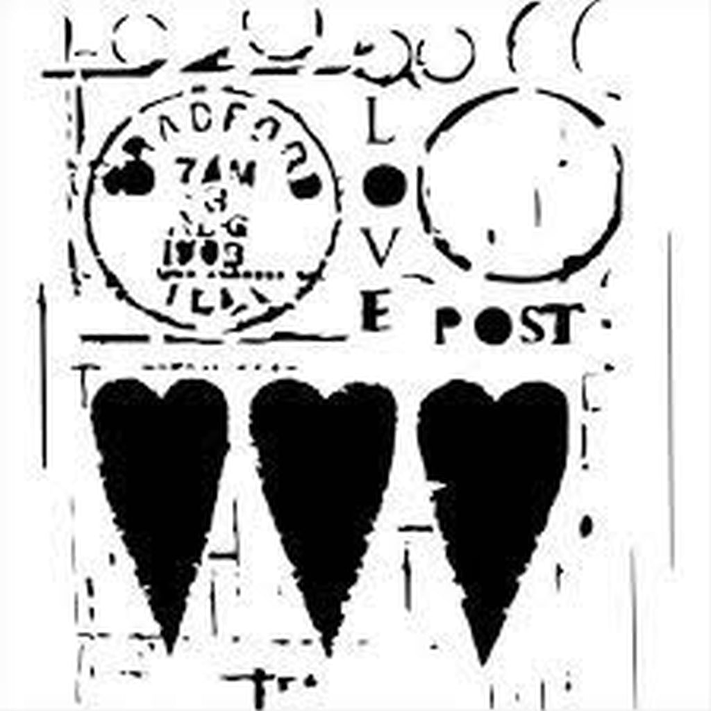 The Crafters Workshop 12x12 Stencil Love Post