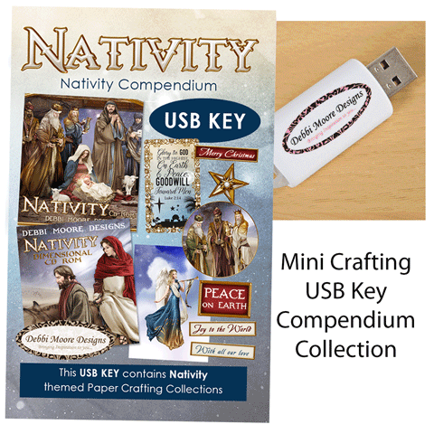 Debbi Moore Designs Nativity Usb Crafting Compendium Usb Key Collection