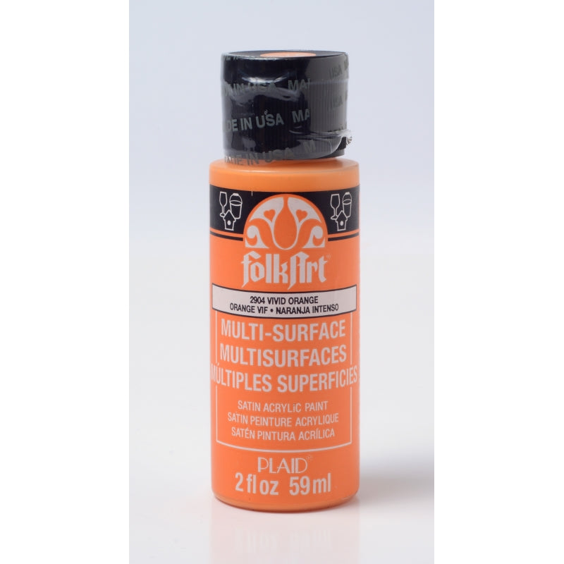 Vivid Orange Folkart Multi-surface 2oz