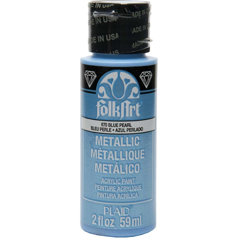 Blue Pearl Metallic Folkart 2oz