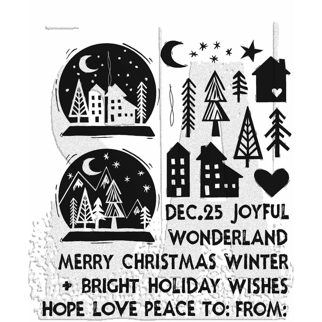 Art Gone Wild Festive Print Tim Holtz Cling Stamps