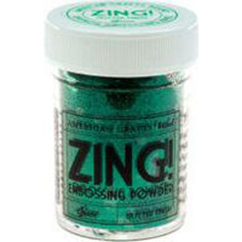 American Crafts Embossing Powder Green Glitter