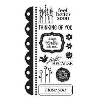 American Crafts Stamp Set - Sentiments - Large