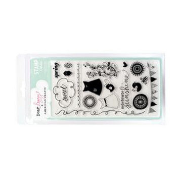 American Crafts Stamp Set - Large - Warble