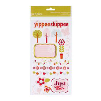 American Crafts Happy Go Lucky -embossed Stickers