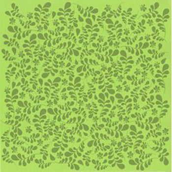 Bazzill Cardstock 12x12 Fancy Leaves Lemon Lime