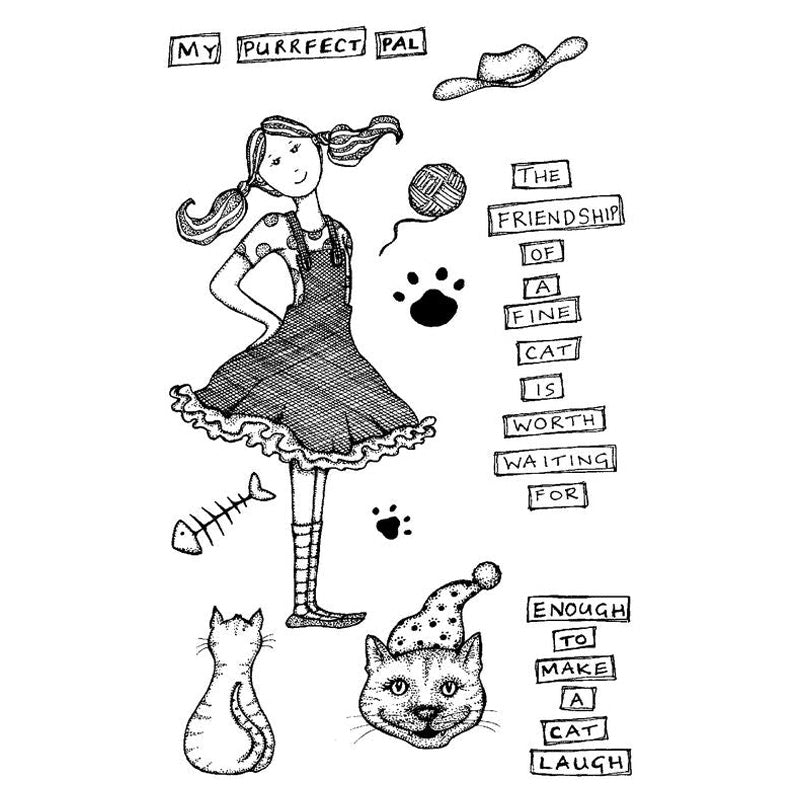 Photocentric Lindsay Mason A6 My Purrfect Pal Clear Stamp