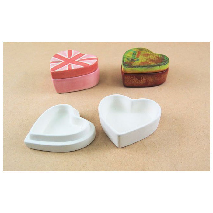 Ceramiche Arti-C Heart Box Small Plain Flat (Carton Of 8)