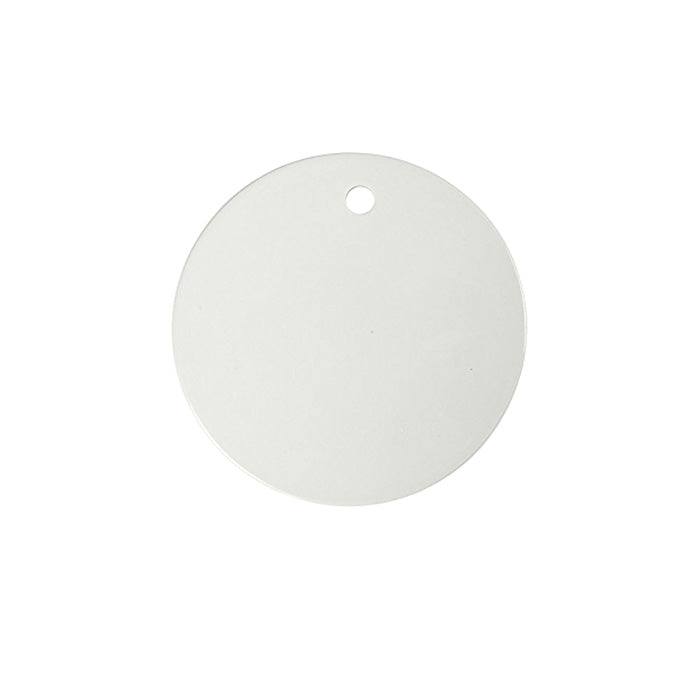 Creativ 15cm Round Glazed Ceramic Plaque With Hole Box Of 10