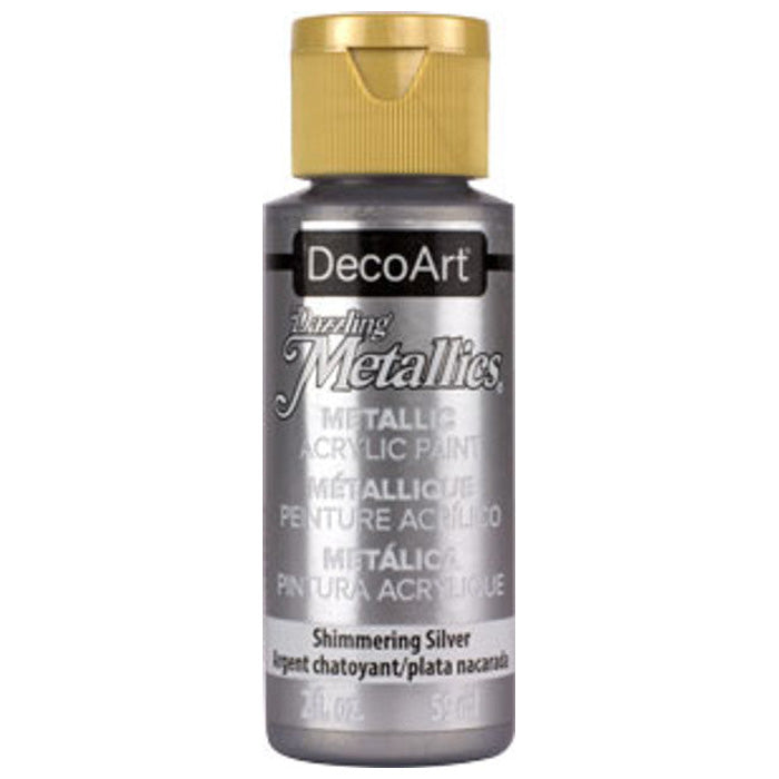 DecoArt Shimmering Silver Americana Metallics Paint 2oz