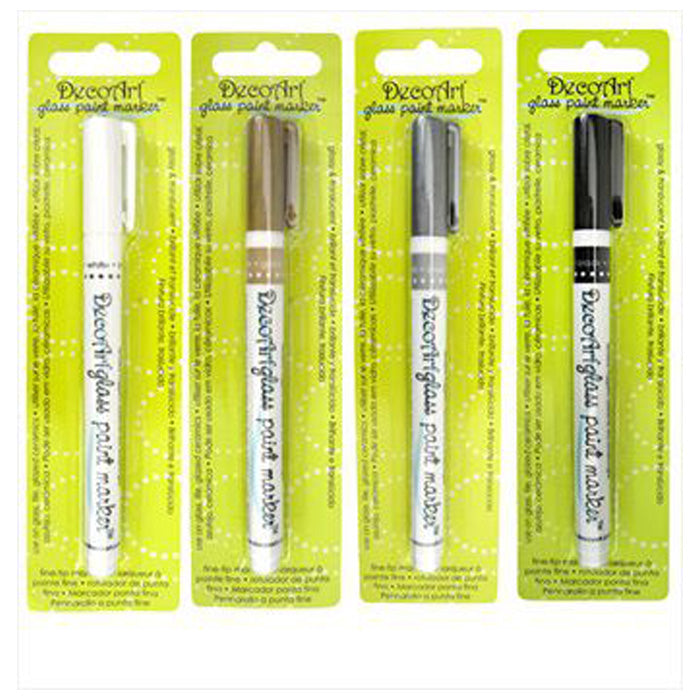 DecoArt Decoart Glass Markers X4 Bespoke Glass Markers X 4