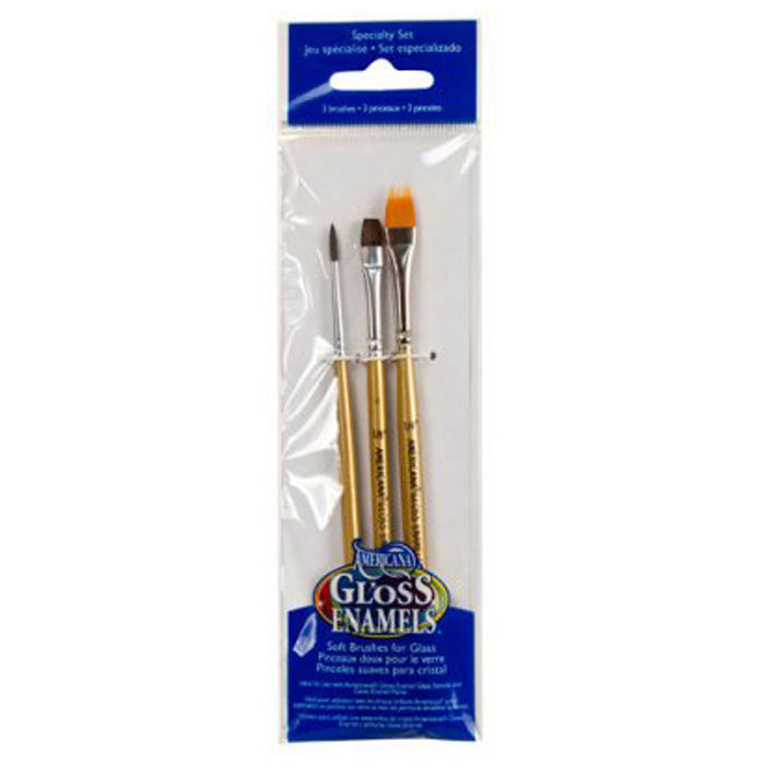 DecoArt Americana Glass Art Brush Set Speciality