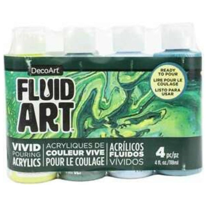 DecoArt 4 Colour Fluid Art Jungle Pouring Value