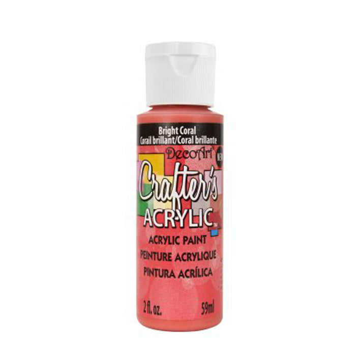 DecoArt Bright Coral Crafters Acrylic 2oz