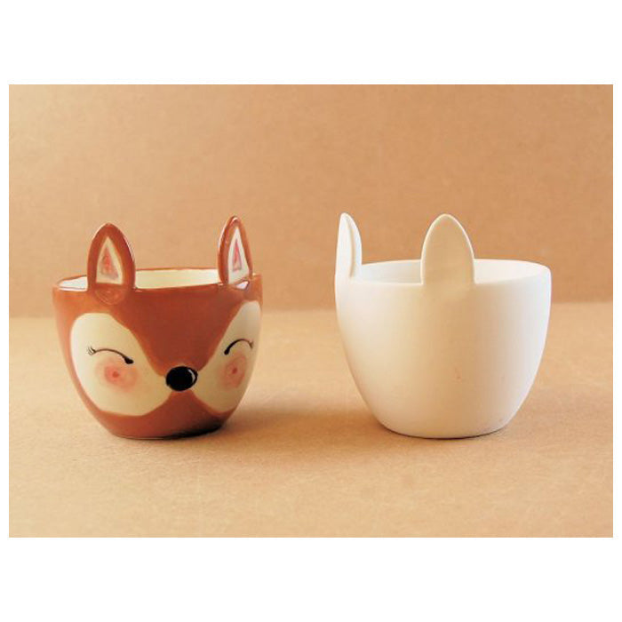 Fox/animal Dish Plant Pot (Carton Of 6)