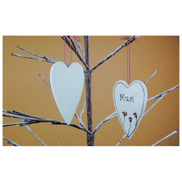 Long Hanging Heart With Wire (Carton Of 12)