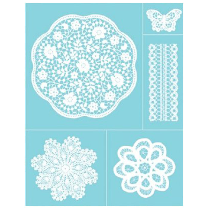 Ms Glass Silkscreen Doily Lace