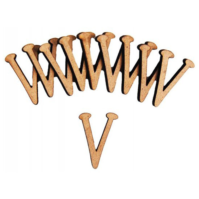 Yart Factory Mdf Letter V (28mm) Pk 10