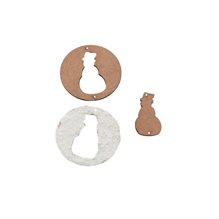 Yart Factory Mdf Xmas Duo Deco Snowman Set