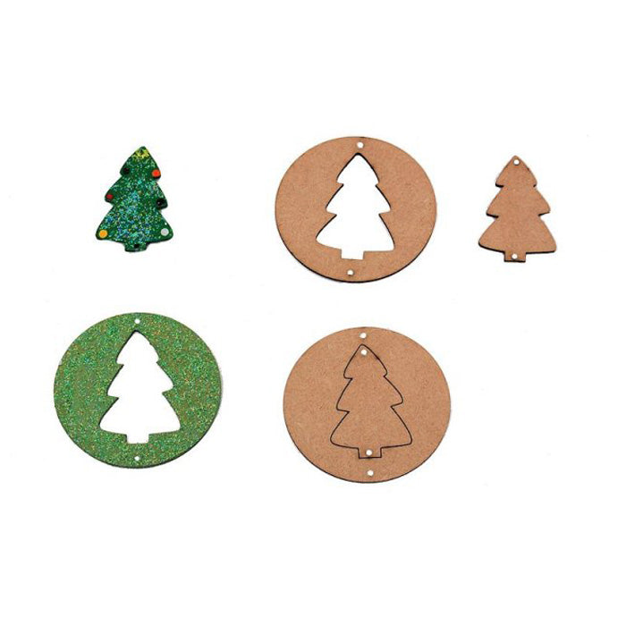 Yart Factory Mdf Xmas Duo Deco Tree Set 3pi