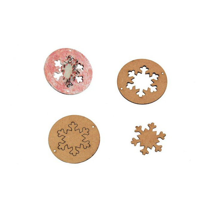 Yart Factory Mdf Xmas Duo Deco Snowflake Set